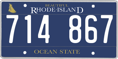RI license plate 714867