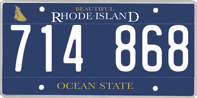 RI license plate 714868