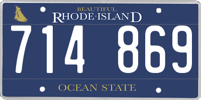 RI license plate 714869