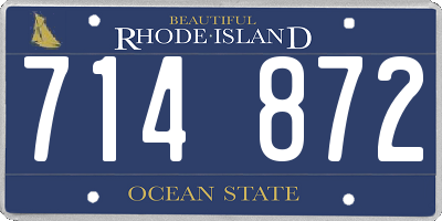 RI license plate 714872