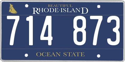 RI license plate 714873
