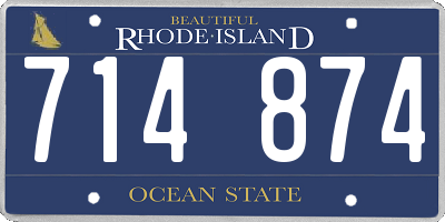 RI license plate 714874
