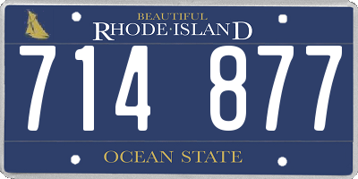 RI license plate 714877