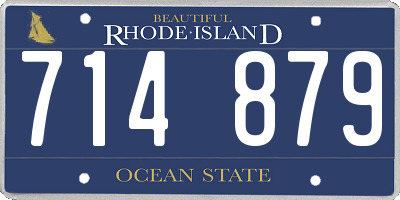 RI license plate 714879