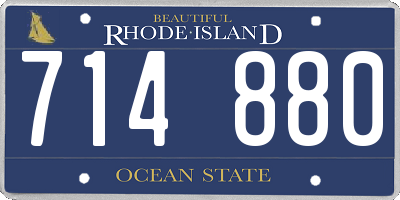 RI license plate 714880