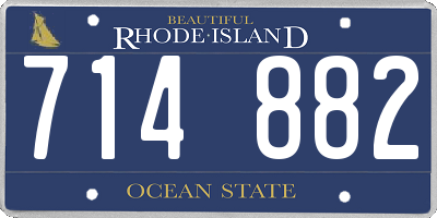 RI license plate 714882