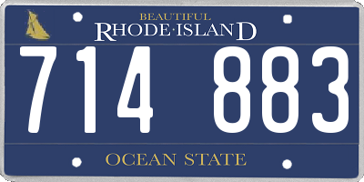 RI license plate 714883