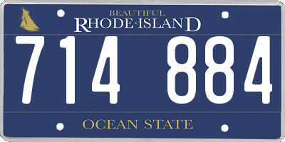 RI license plate 714884