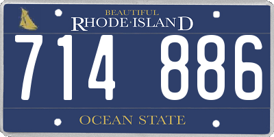 RI license plate 714886