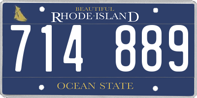 RI license plate 714889