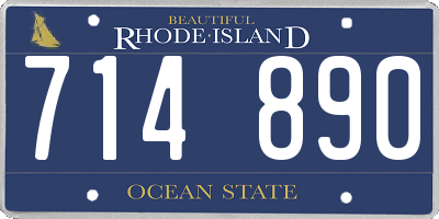 RI license plate 714890