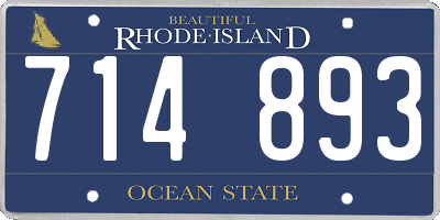 RI license plate 714893