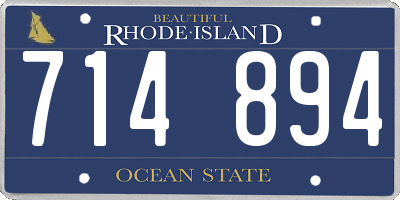RI license plate 714894