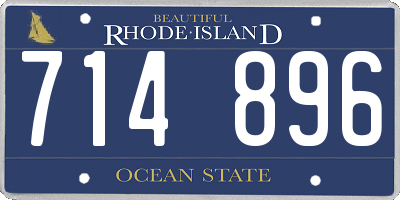 RI license plate 714896