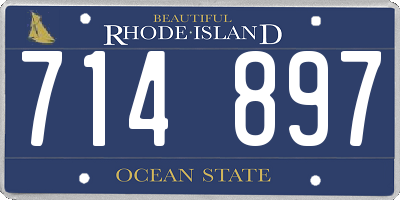 RI license plate 714897