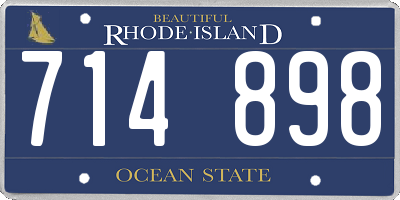 RI license plate 714898