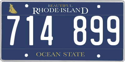 RI license plate 714899