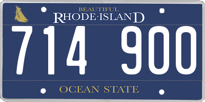 RI license plate 714900