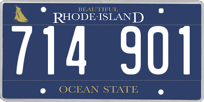 RI license plate 714901
