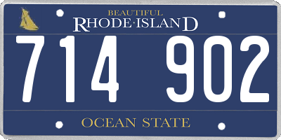 RI license plate 714902
