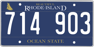 RI license plate 714903