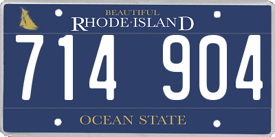 RI license plate 714904