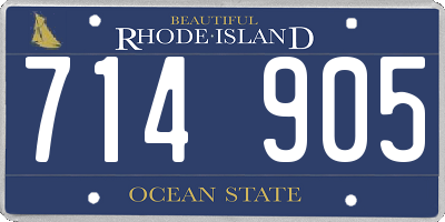 RI license plate 714905