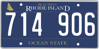 RI license plate 714906