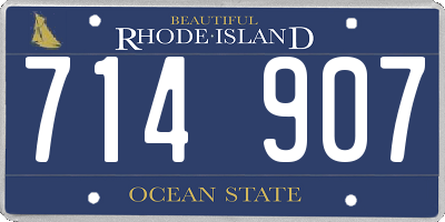 RI license plate 714907