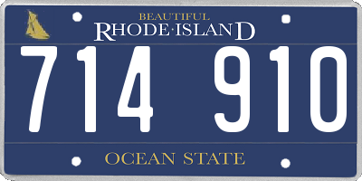 RI license plate 714910