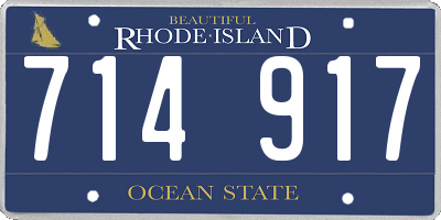 RI license plate 714917