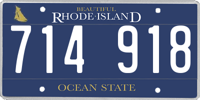RI license plate 714918