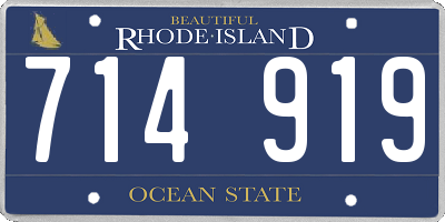 RI license plate 714919