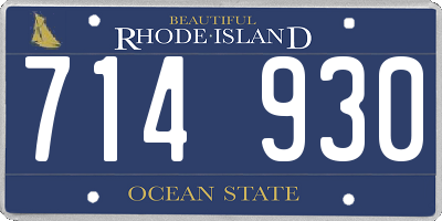 RI license plate 714930