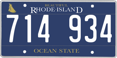 RI license plate 714934