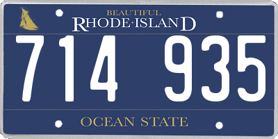 RI license plate 714935
