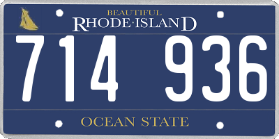 RI license plate 714936