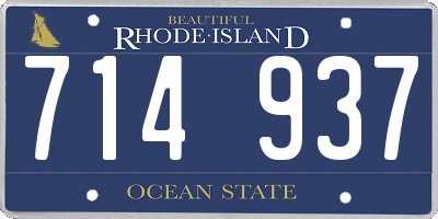 RI license plate 714937