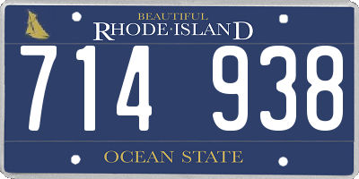 RI license plate 714938