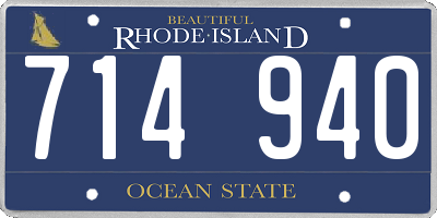 RI license plate 714940