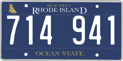 RI license plate 714941