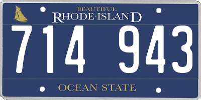RI license plate 714943