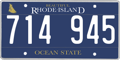 RI license plate 714945