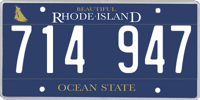 RI license plate 714947