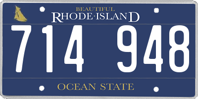 RI license plate 714948