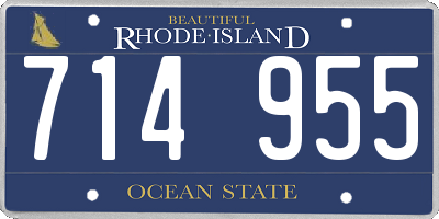 RI license plate 714955