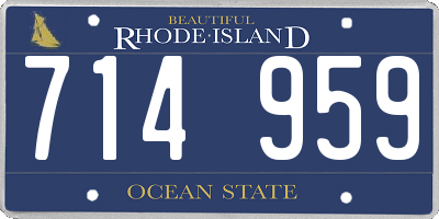 RI license plate 714959