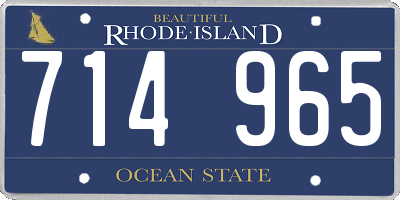 RI license plate 714965