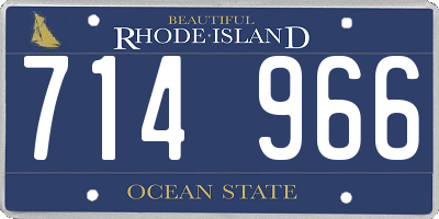 RI license plate 714966