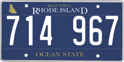 RI license plate 714967